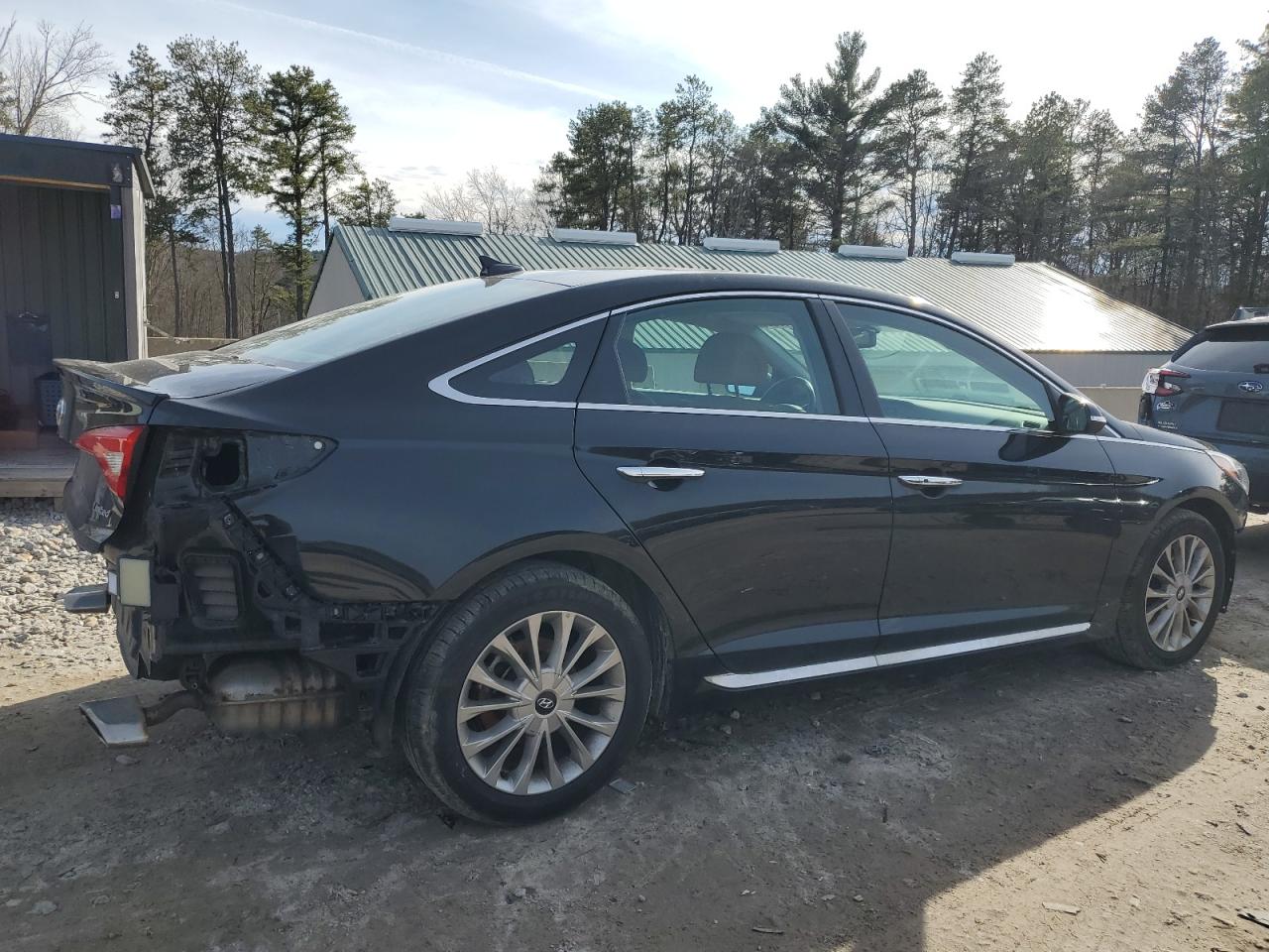 2015 Hyundai Sonata VIN 5NPE34AF6FH252841 Copart auction photo, rear end / front end damage thumbnail 3