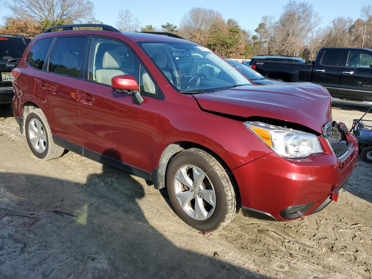2015 Subaru Forester VIN JF2SJADC1FH596215 Copart auction photo, front end damage thumbnail 4