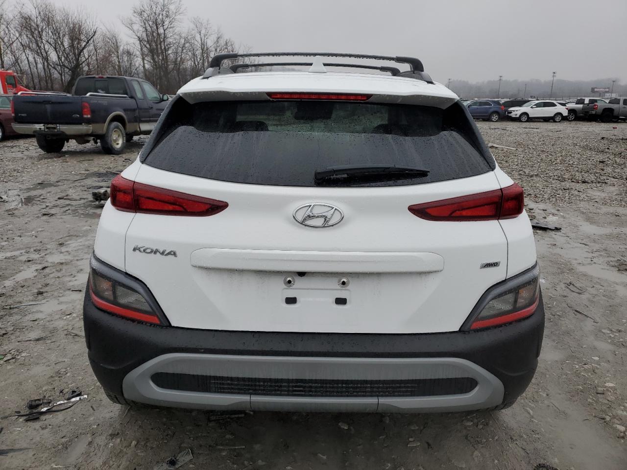 2023 Hyundai Kona VIN KM8K3CAB5PU019790 Copart auction photo, front end / side damage thumbnail 6