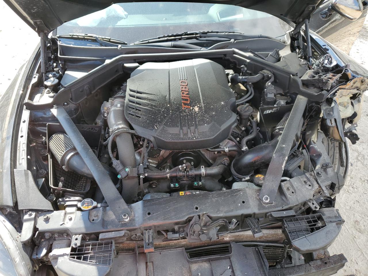 2018 KIA Stinger VIN KNAE55LCXJ6024277 Copart auction photo, front end / side damage thumbnail 11