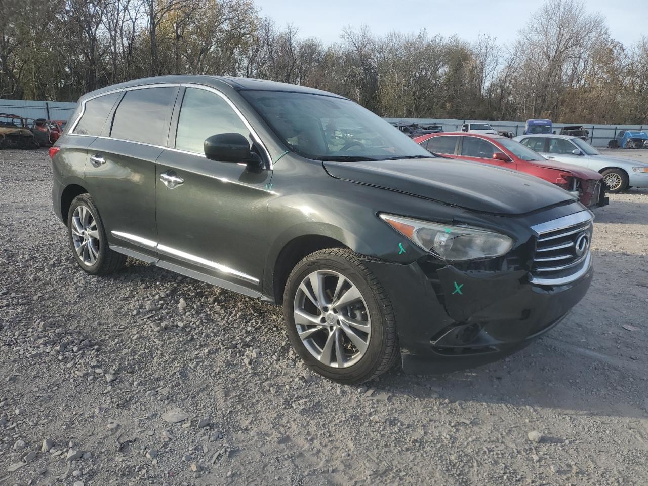2013 Infiniti JX VIN 5N1AL0MN1DC300177 Copart auction photo, front end / minor dent/scratches damage thumbnail 4