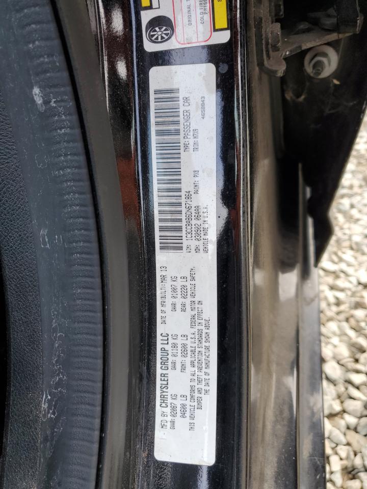 2013 Chrysler 200 VIN 1C3CCBAB6DN671864 Copart auction photo, rear end damage thumbnail 13