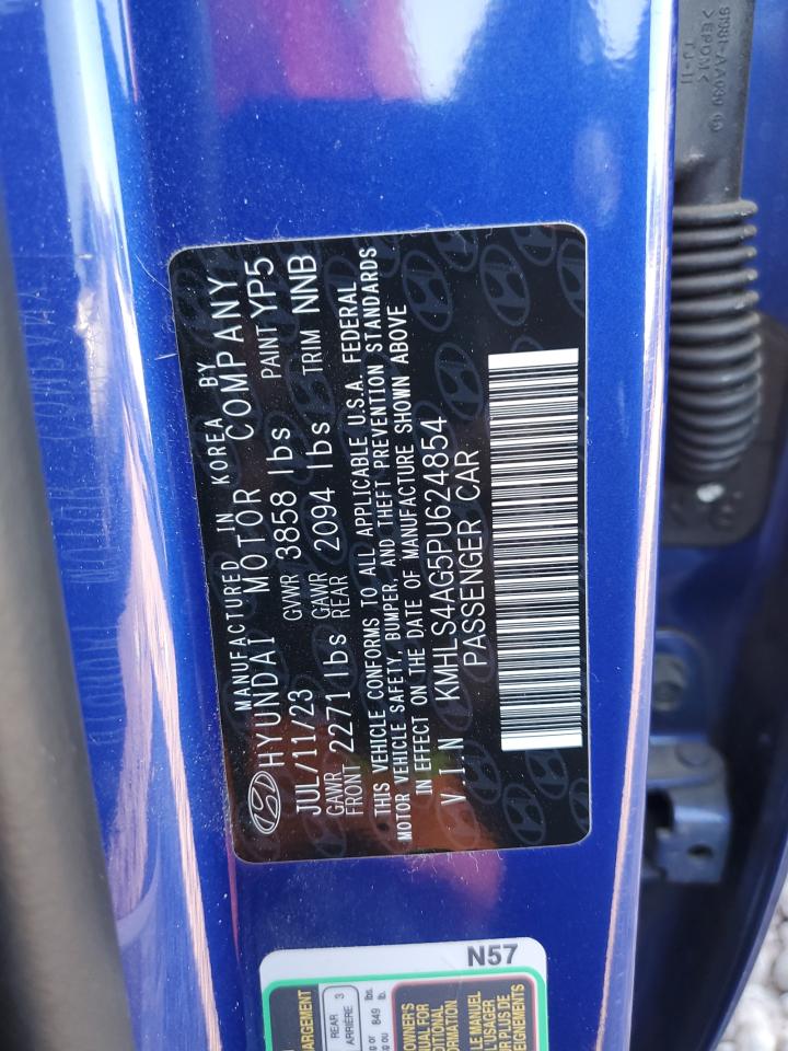 2023 Hyundai Elantra VIN KMHLS4AG5PU624854 Copart auction photo, front end damage thumbnail 12