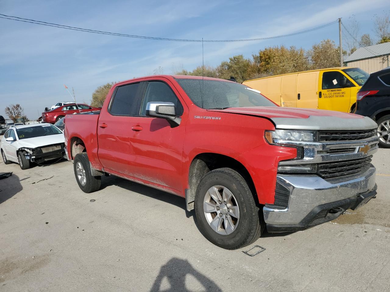 2019 Chevrolet Silverado VIN 3GCUYDED3KG141365 Copart auction photo, side damage thumbnail 4