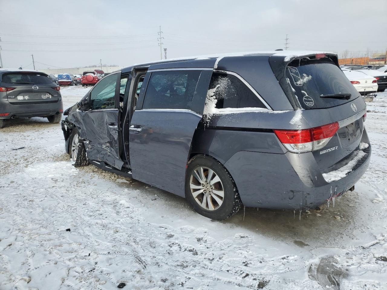 2016 Honda Odyssey VIN 5FNRL5H34GB086466 Copart auction photo, front end / side damage thumbnail 2