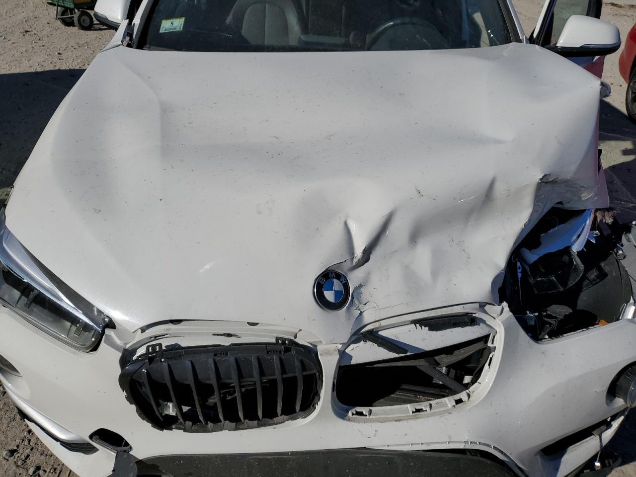 2017 BMW X1 VIN WBXHT3C36H5F78075 Copart auction photo, front end / side damage thumbnail 12