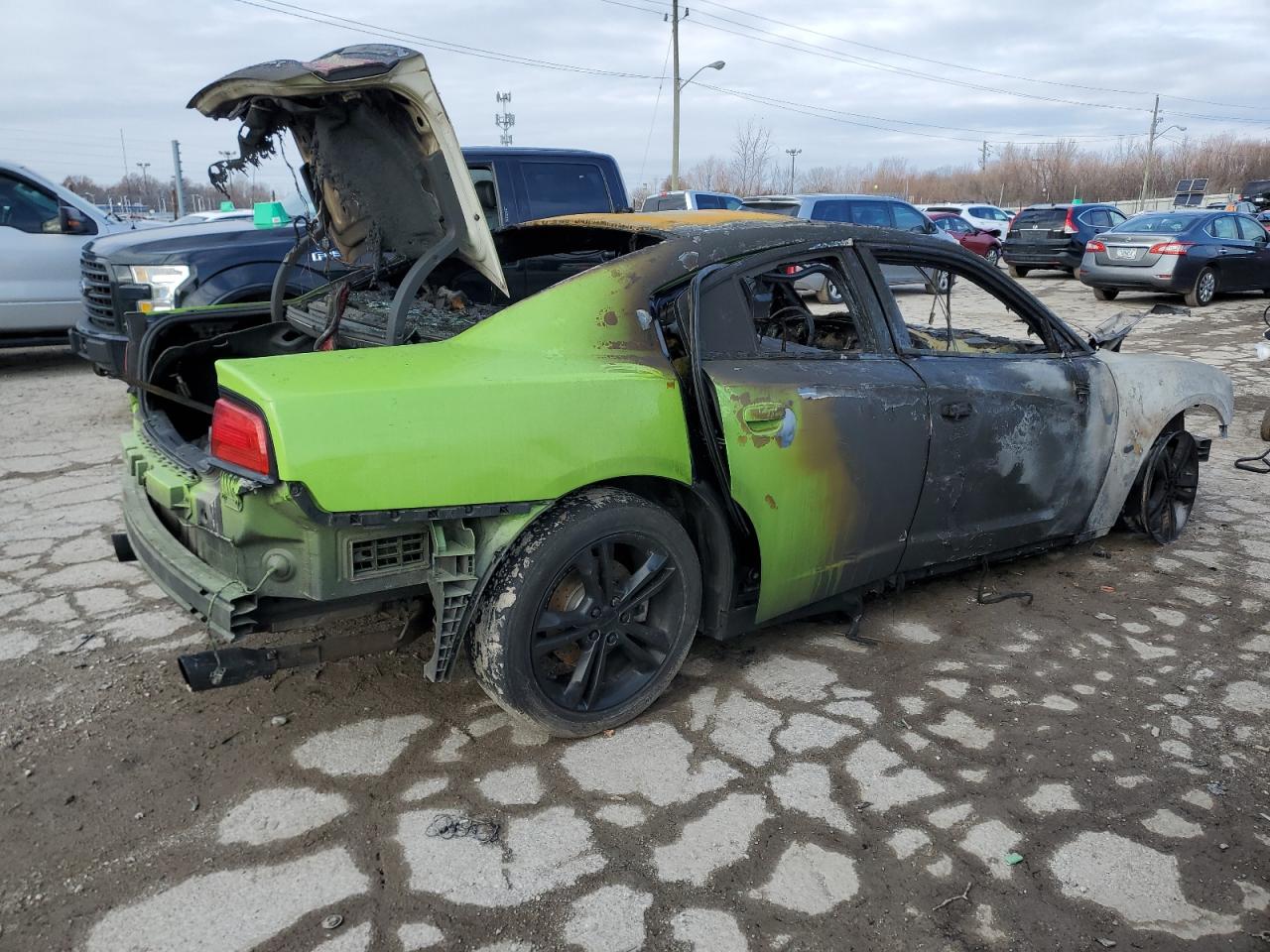 2012 Dodge Charger VIN 2C3CDXDT1CH104323 Copart auction photo, burn / burn - interior damage thumbnail 3
