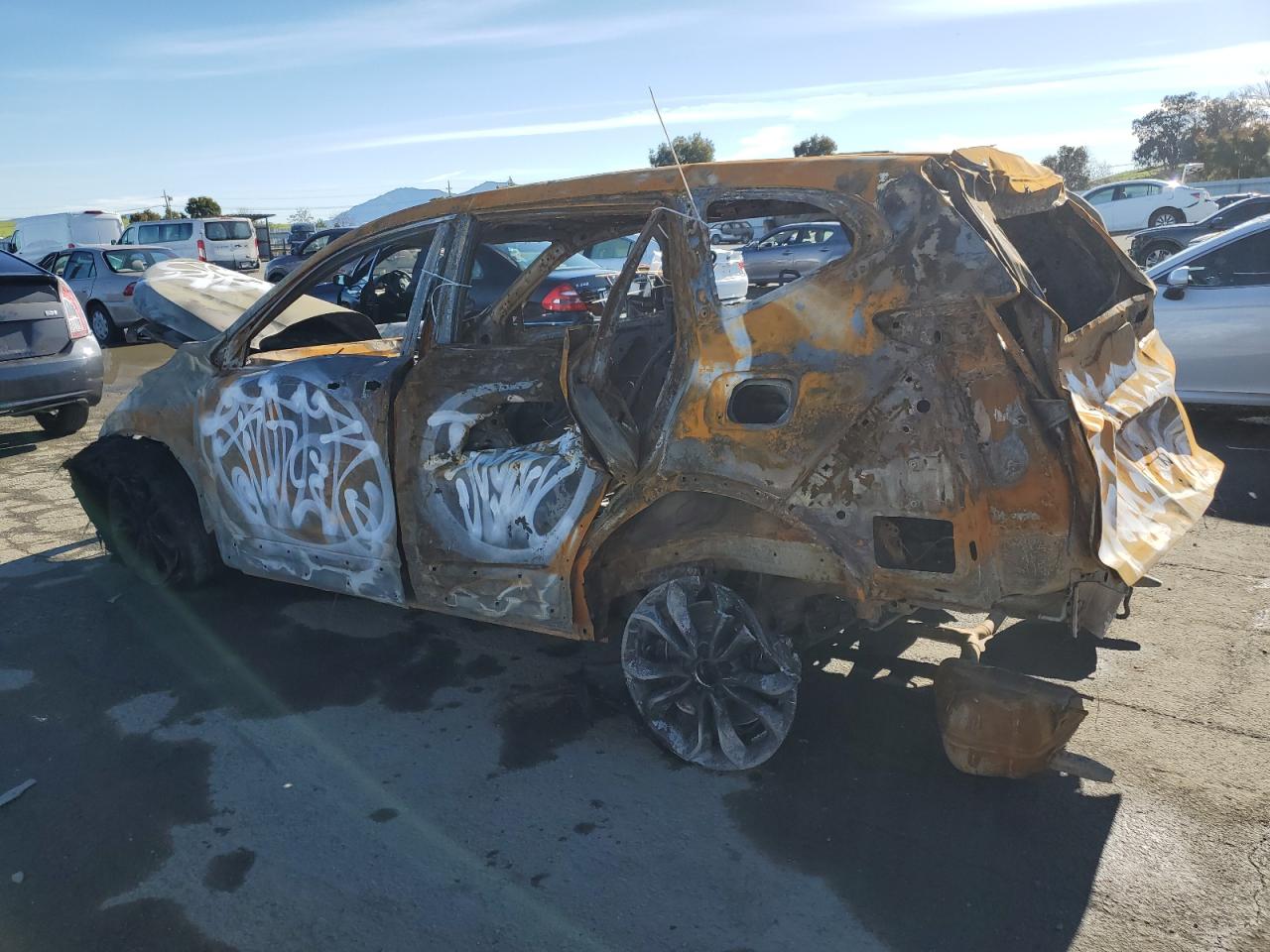 2020 Honda CR-V VIN 5J6RW1H55LA015145 Copart auction photo, burn damage thumbnail 2