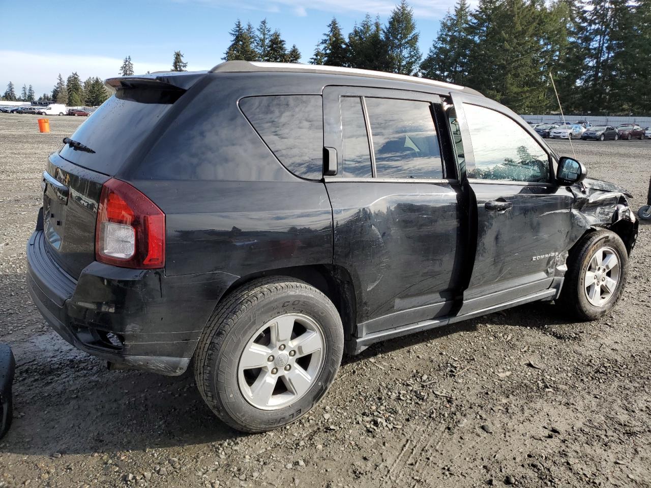 2014 Jeep Compass VIN 1C4NJCBA6ED777776 Copart auction photo, front end / side damage thumbnail 3