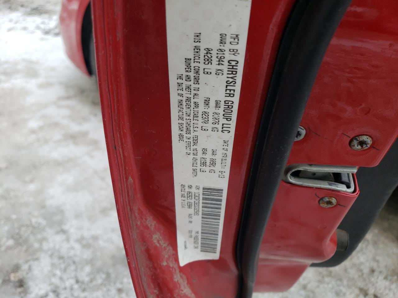 2013 Dodge Dart VIN 1C3CDFCB2DD325091 Copart auction photo, front end / side damage thumbnail 13