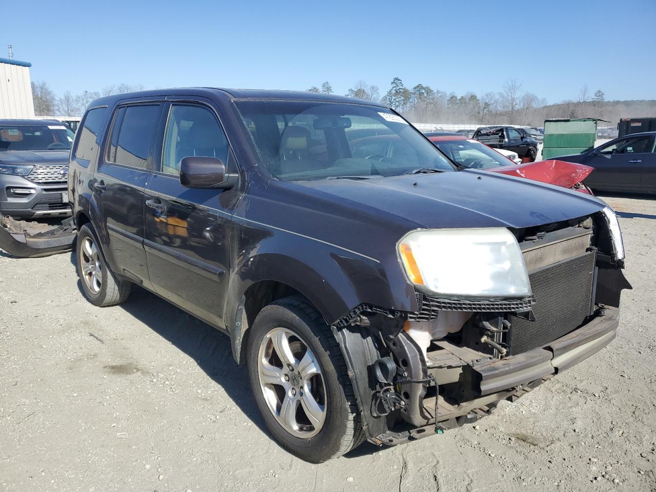 2012 Honda Pilot VIN 5FNYF3H75CB043131 Copart auction photo, front end / rear end damage thumbnail 4