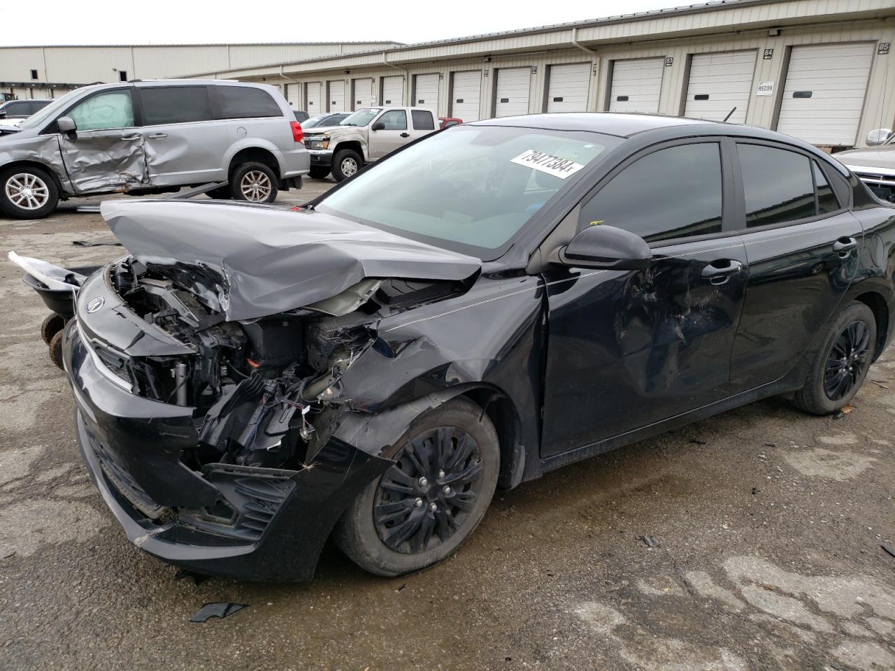 2021 KIA Rio VIN 3KPA24AD6ME382636 Copart auction photo, front end damage thumbnail 5
