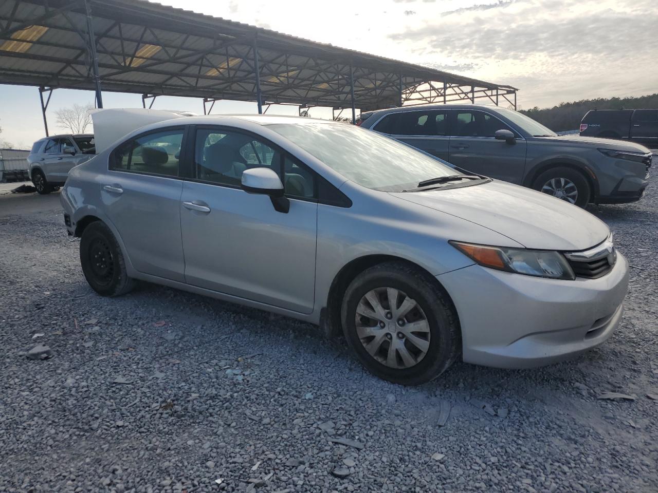 2012 Honda Civic VIN 2HGFB2F54CH319485 Copart auction photo, rear end damage thumbnail 4