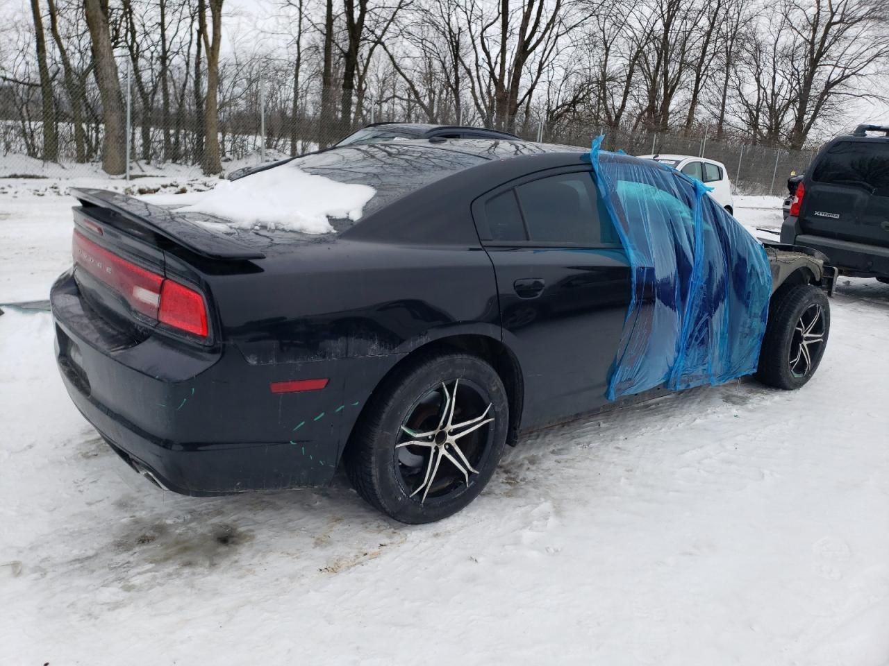 2014 Dodge Charger VIN 2C3CDXCT6EH359876 Copart auction photo, side / front end damage thumbnail 3