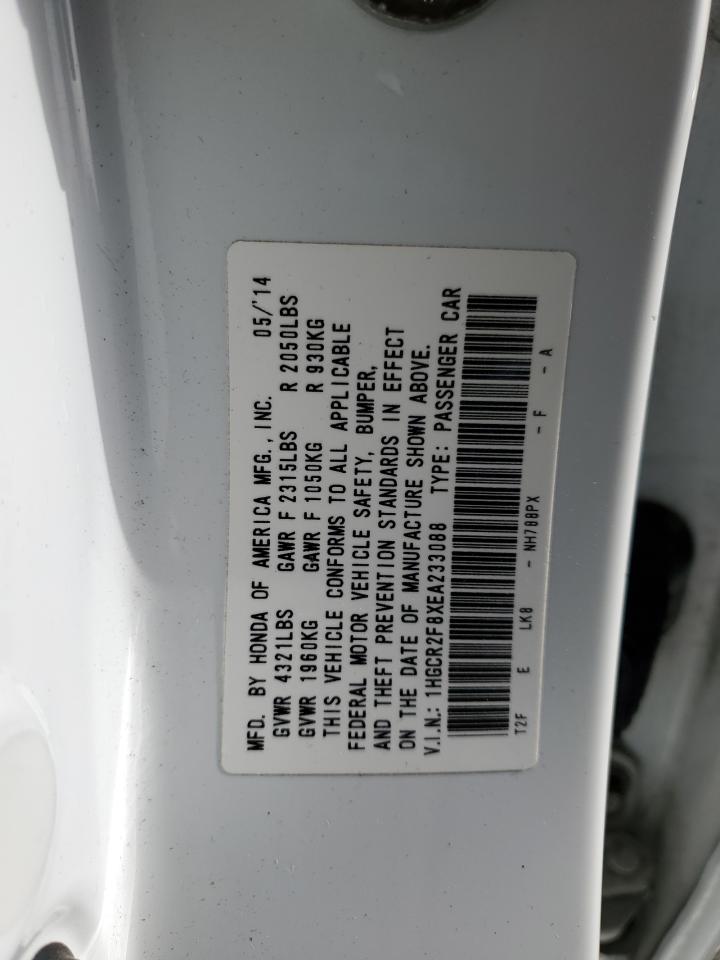 2014 Honda Accord VIN 1HGCR2F8XEA233088 Copart auction photo, front end damage thumbnail 12