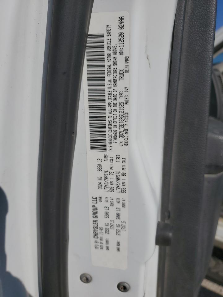 2010 Dodge RAM VIN 3D7LT2ET6AG121525 Copart auction photo, front end / top/roof damage thumbnail 12