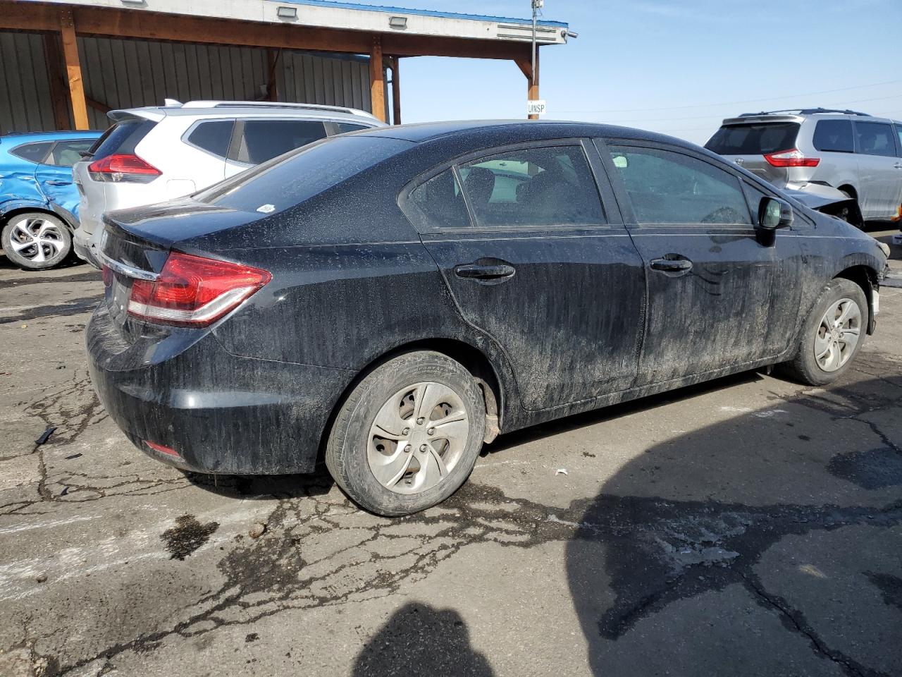 2013 Honda Civic VIN 19XFB2F55DE100157 Copart auction photo, all over / hail damage thumbnail 3