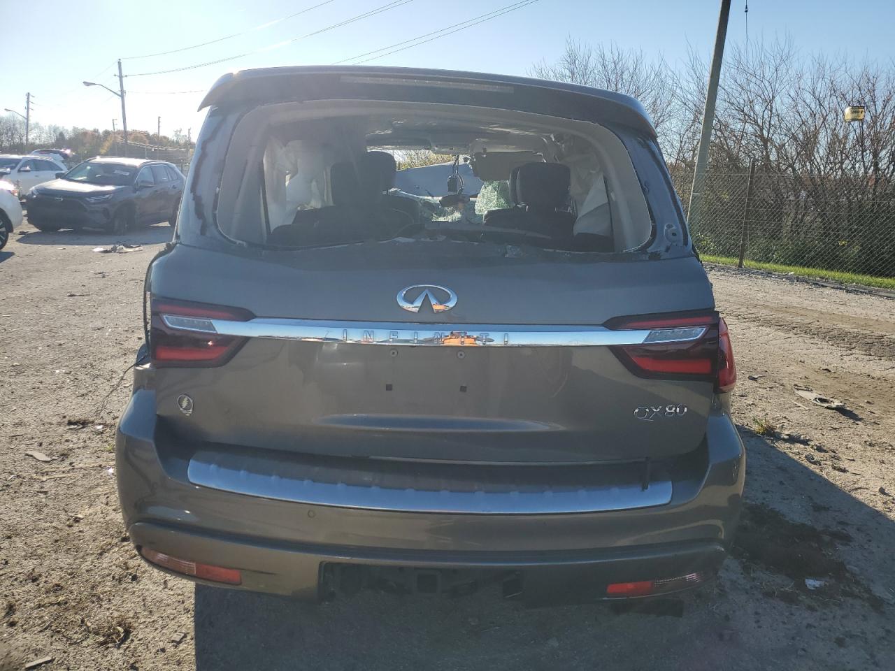 2019 Infiniti QX80 VIN JN8AZ2NF4K9683259 Copart auction photo, rollover / front end damage thumbnail 6