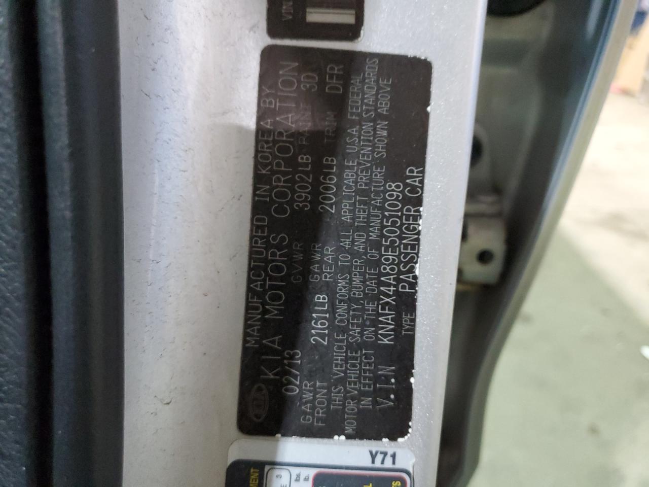 2014 KIA Forte VIN KNAFX4A89E5051098 Copart auction photo, front end / side damage thumbnail 12