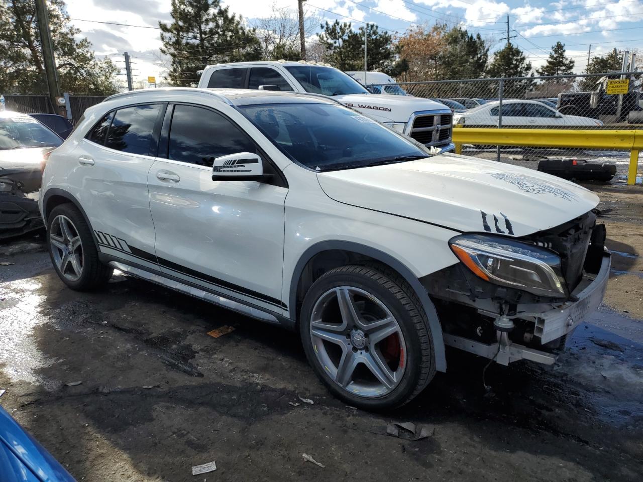 2015 Mercedes-Benz GLA-klasse VIN WDCTG4GB3FJ068152 Copart auction photo, front end damage thumbnail 4