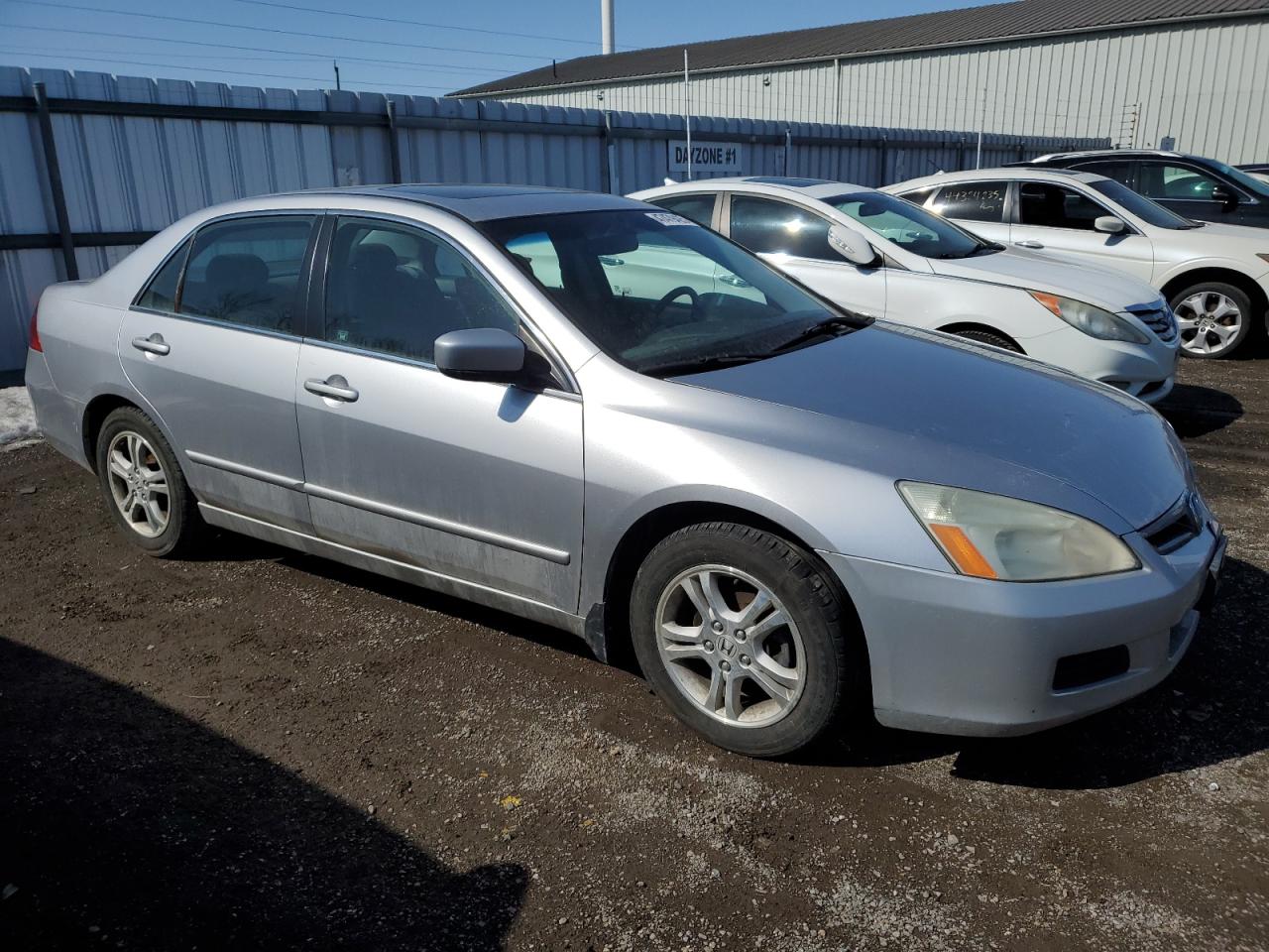 2007 Honda Accord VIN 1HGCM567X7A806887 Copart auction photo, front end / side damage thumbnail 4