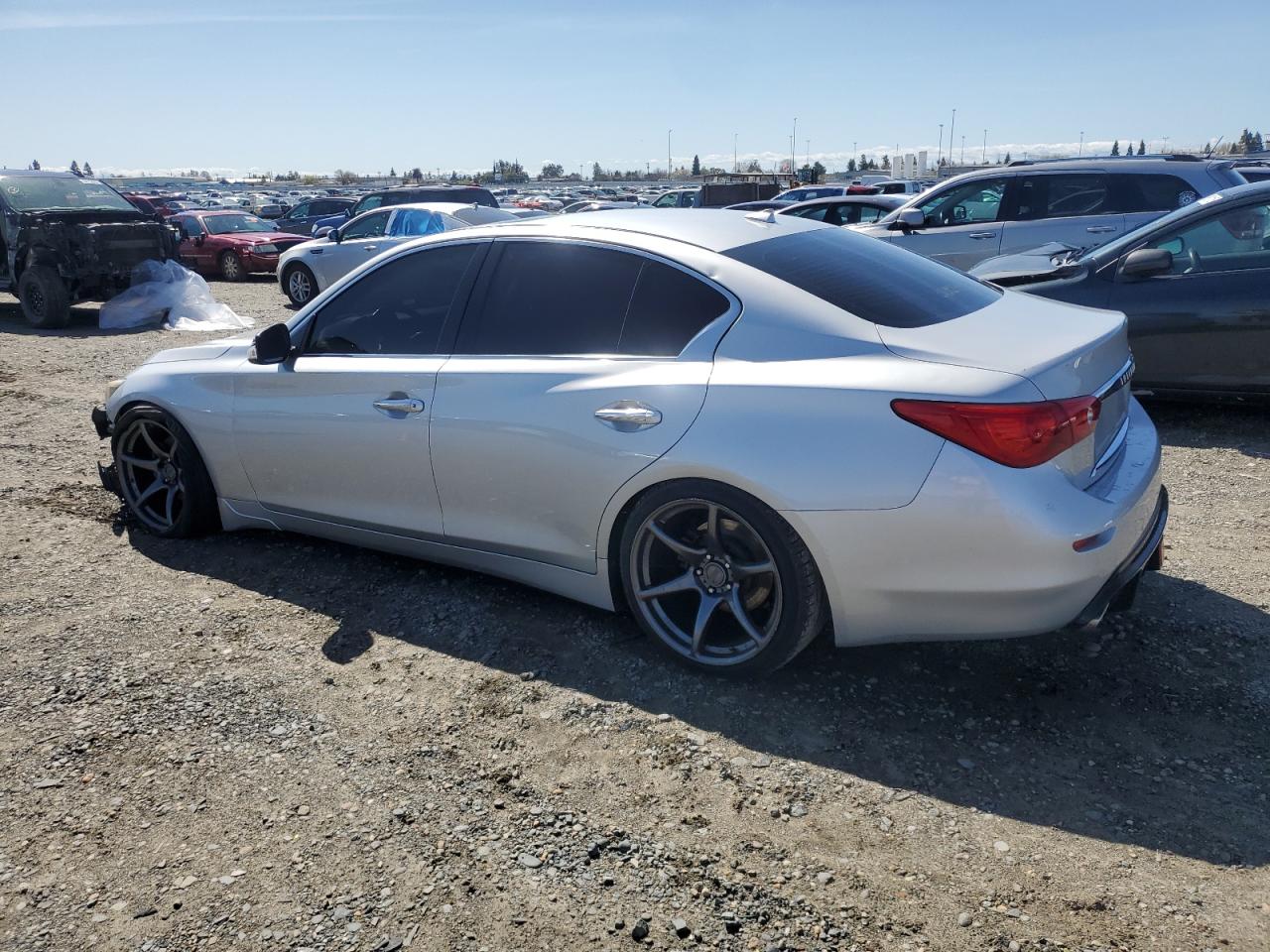 2015 Infiniti Q50 VIN JN1BV7AP5FM354714 Copart auction photo, front end damage thumbnail 2