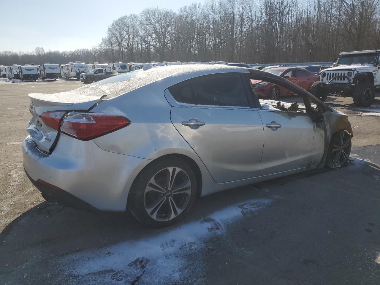 2014 KIA Forte VIN KNAFX4A86E5111421 Copart auction photo, burn / burn - interior damage thumbnail 3