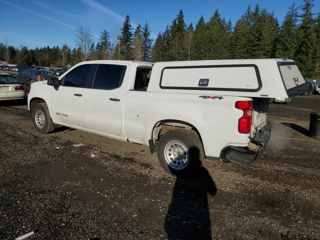 2020 Chevrolet Silverado VIN 3GCUYAEFXLG305888 Copart auction photo, rear end / side damage thumbnail 2