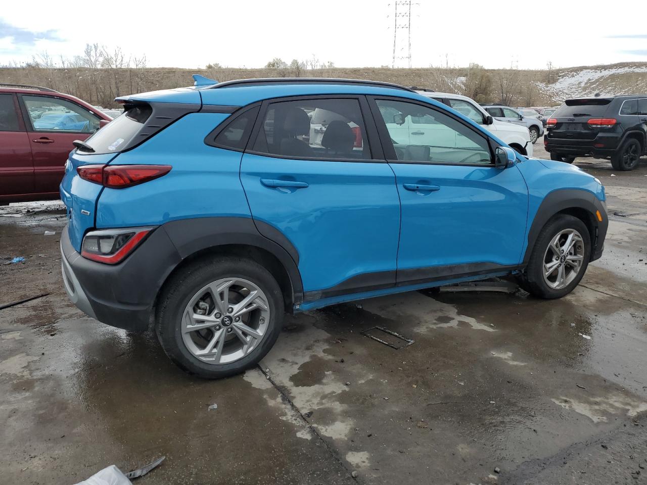 2023 Hyundai Kona VIN KM8K6CAB2PU984520 Copart auction photo, side damage thumbnail 3