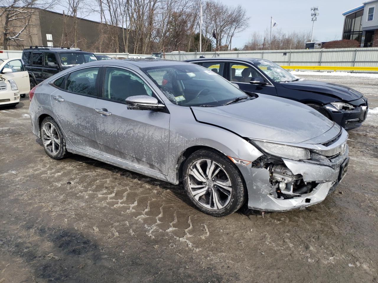2016 Honda Civic VIN 19XFC1F93GE203074 Copart auction photo, front end damage thumbnail 4