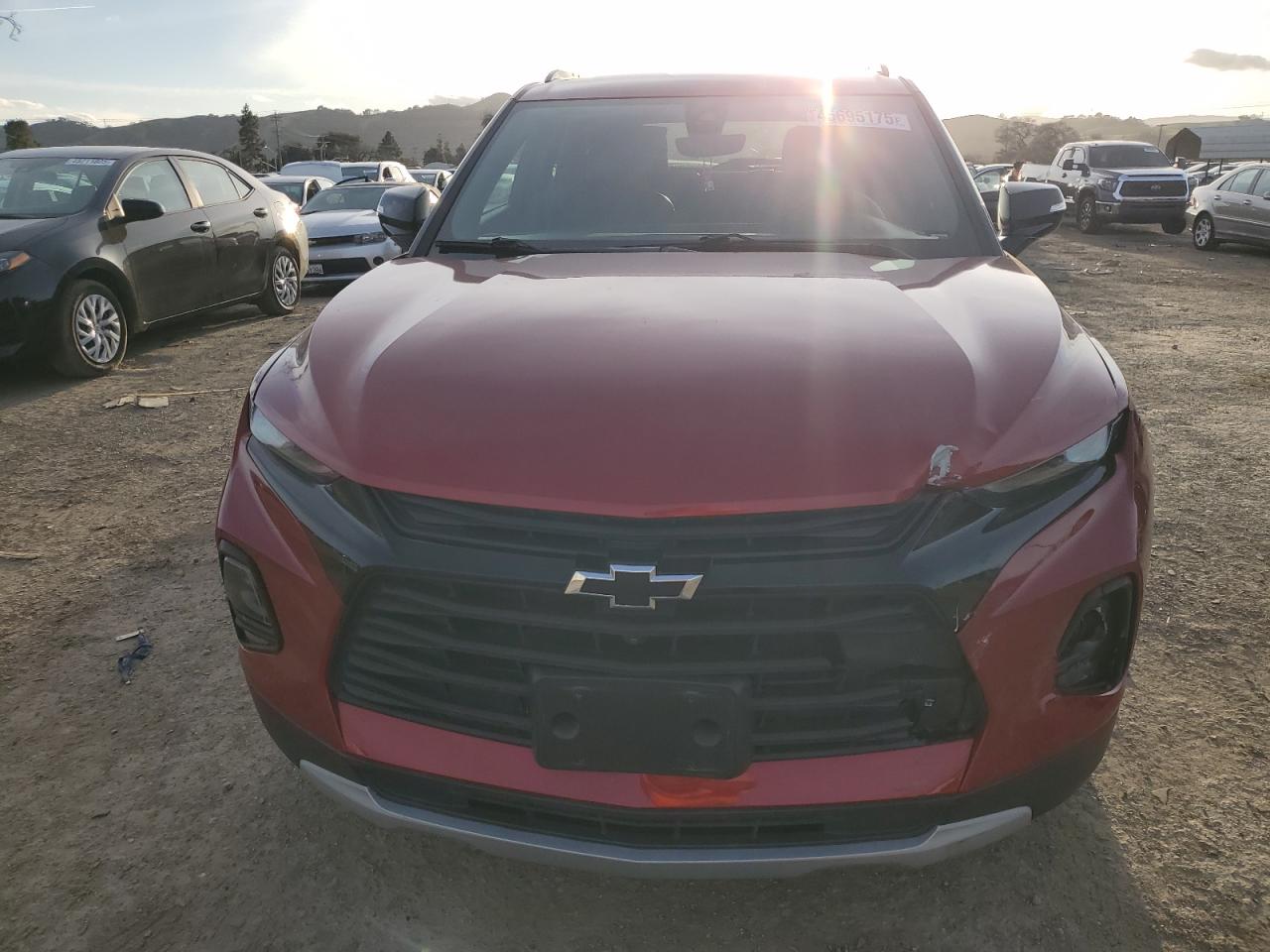 2021 Chevrolet Blazer VIN 3GNKBJRS0MS522923 Copart auction photo, front end damage thumbnail 5