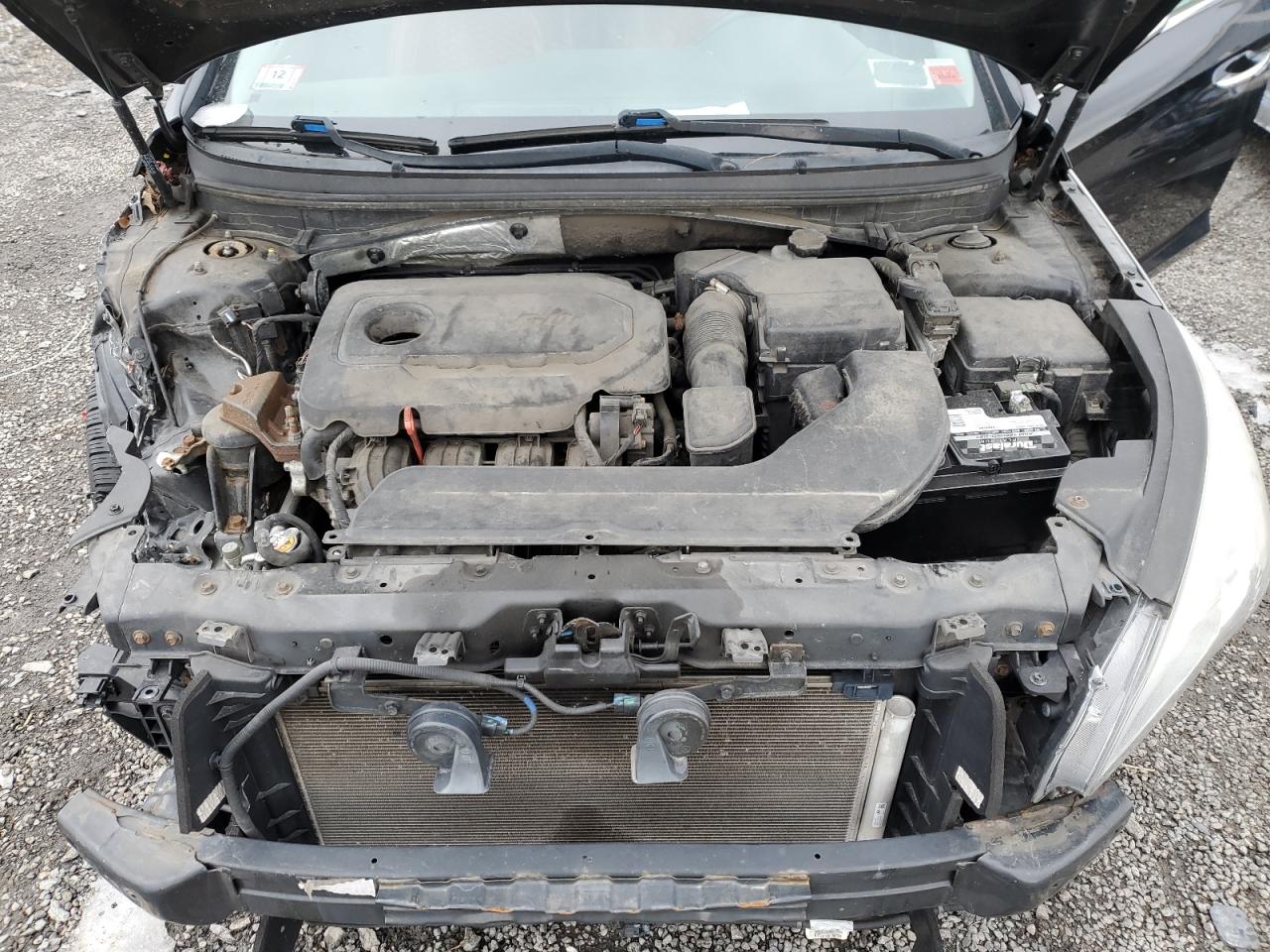 2015 Hyundai Sonata VIN 5NPE34AF4FH227095 Copart auction photo, front end / side damage thumbnail 11
