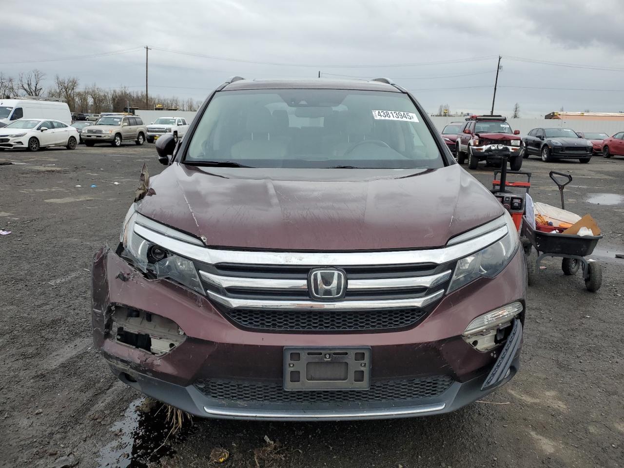 2016 Honda Pilot VIN 5FNYF6H07GB122780 Copart auction photo, front end damage thumbnail 5