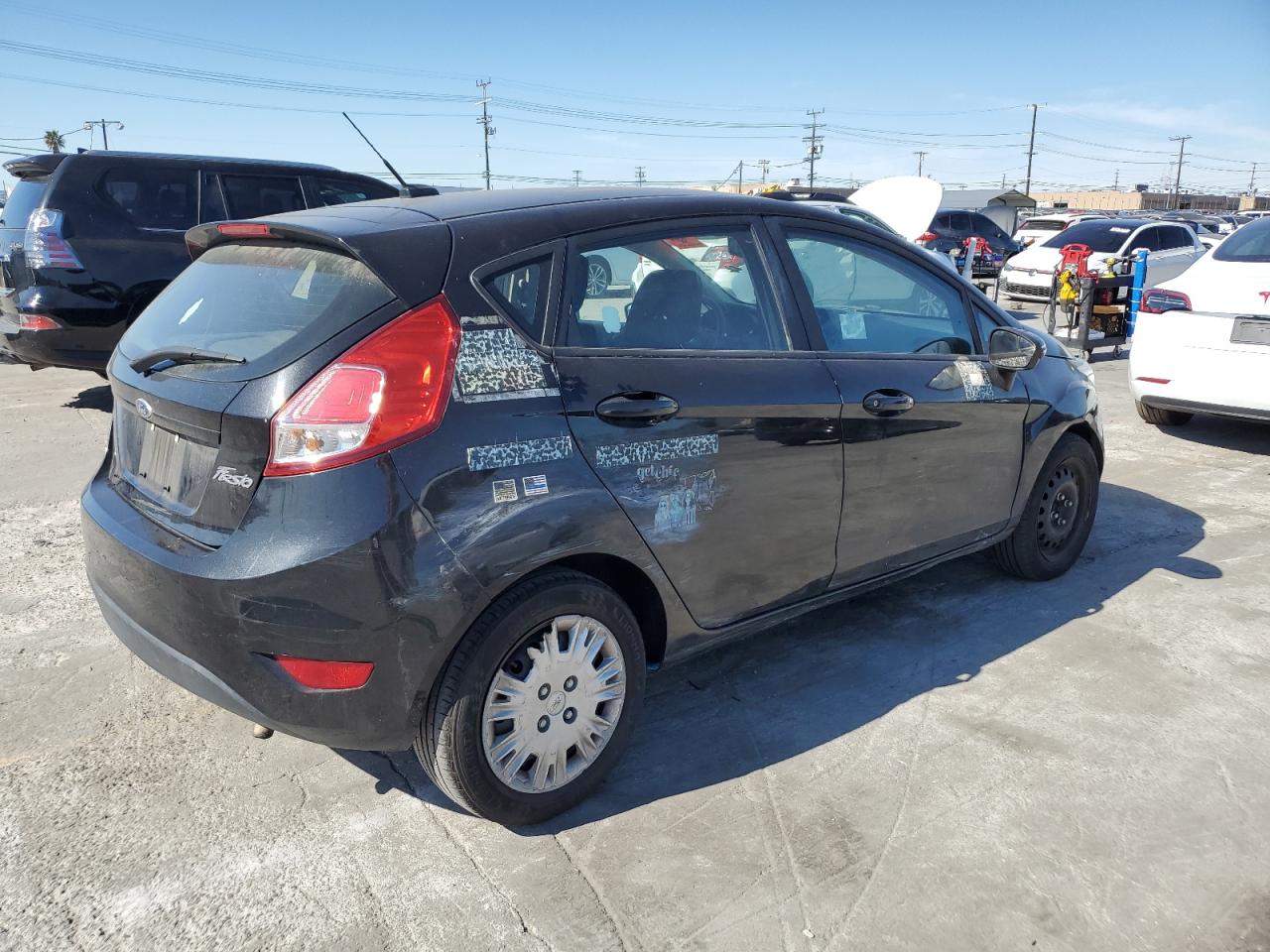 2015 Ford Fiesta VIN 3FADP4TJ3FM203565 Copart auction photo, front end / side damage thumbnail 3
