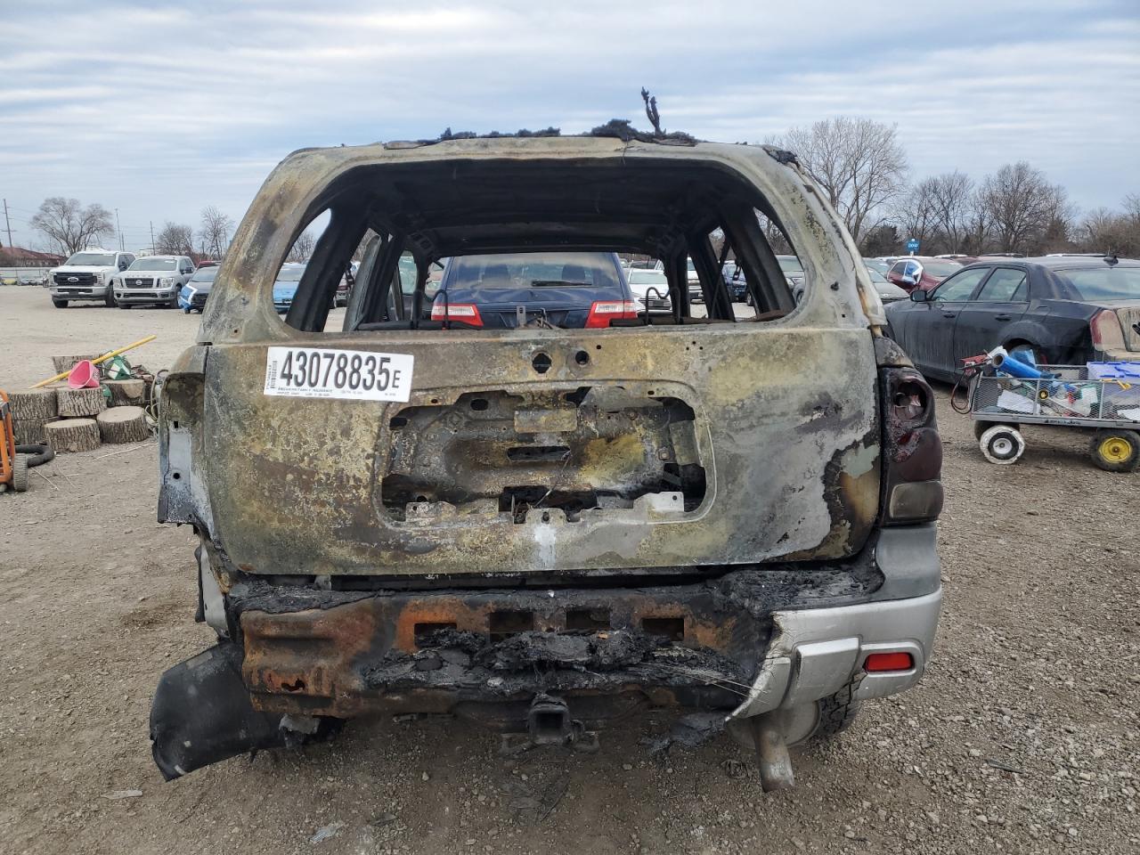 2007 Chevrolet TrailBlazer VIN 1GNDT13S172223763 Copart auction photo, burn damage thumbnail 6