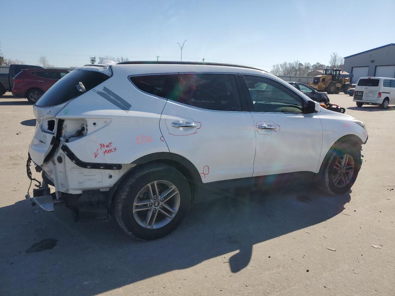 2018 Hyundai Santa Fe VIN 5NMZU3LB1JH056671 Copart auction photo, rear end / front end damage thumbnail 3