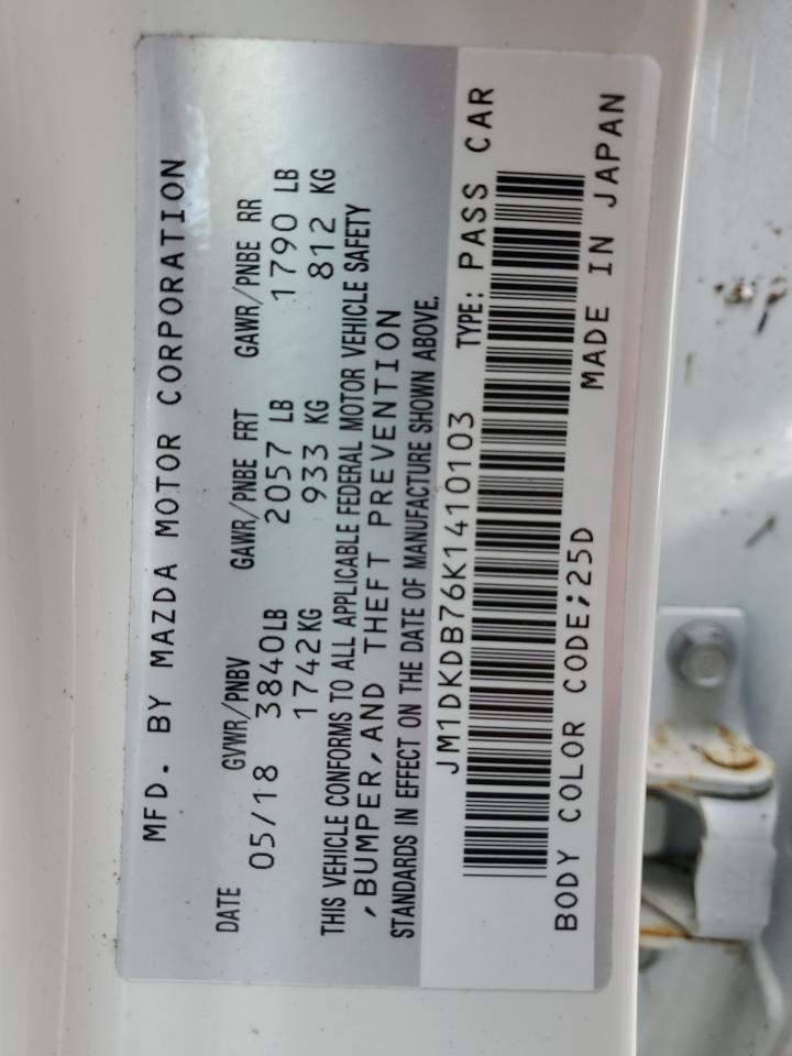 2019 Mazda CX-3 VIN JM1DKDB76K1410103 Copart auction photo, water/flood damage thumbnail 14