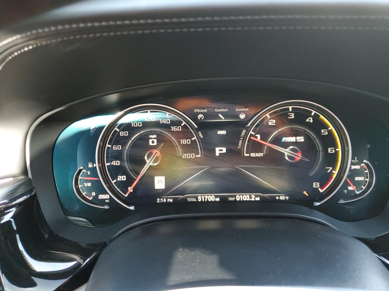 2019 BMW M5 VIN WBSJF0C59KB285517 Copart auction photo, side / front end damage thumbnail 9