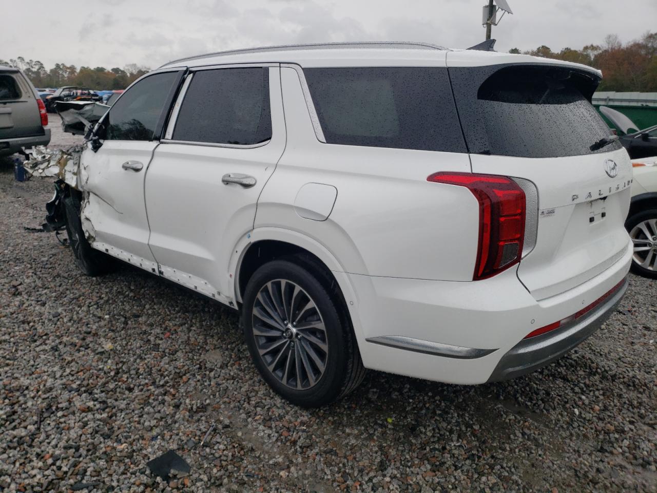 2024 Hyundai Palisade VIN KM8R74GE6RU679916 Copart auction photo, front end / side damage thumbnail 2