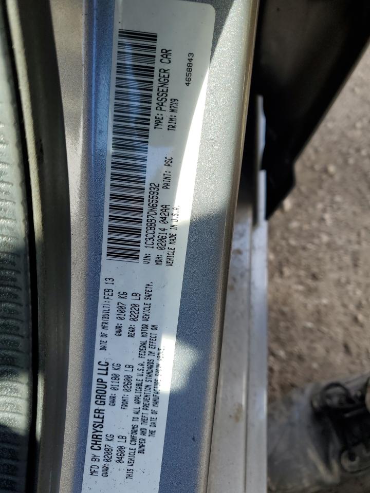 2013 Chrysler 200 VIN 1C3CCBBB7DN655932 Copart auction photo, front end / rear end damage thumbnail 12