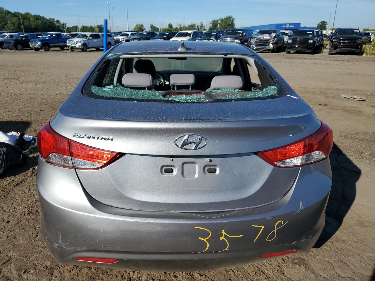 2013 Hyundai Elantra VIN KMHDH4AE9DU503578 Copart auction photo, all over / vandalism damage thumbnail 6