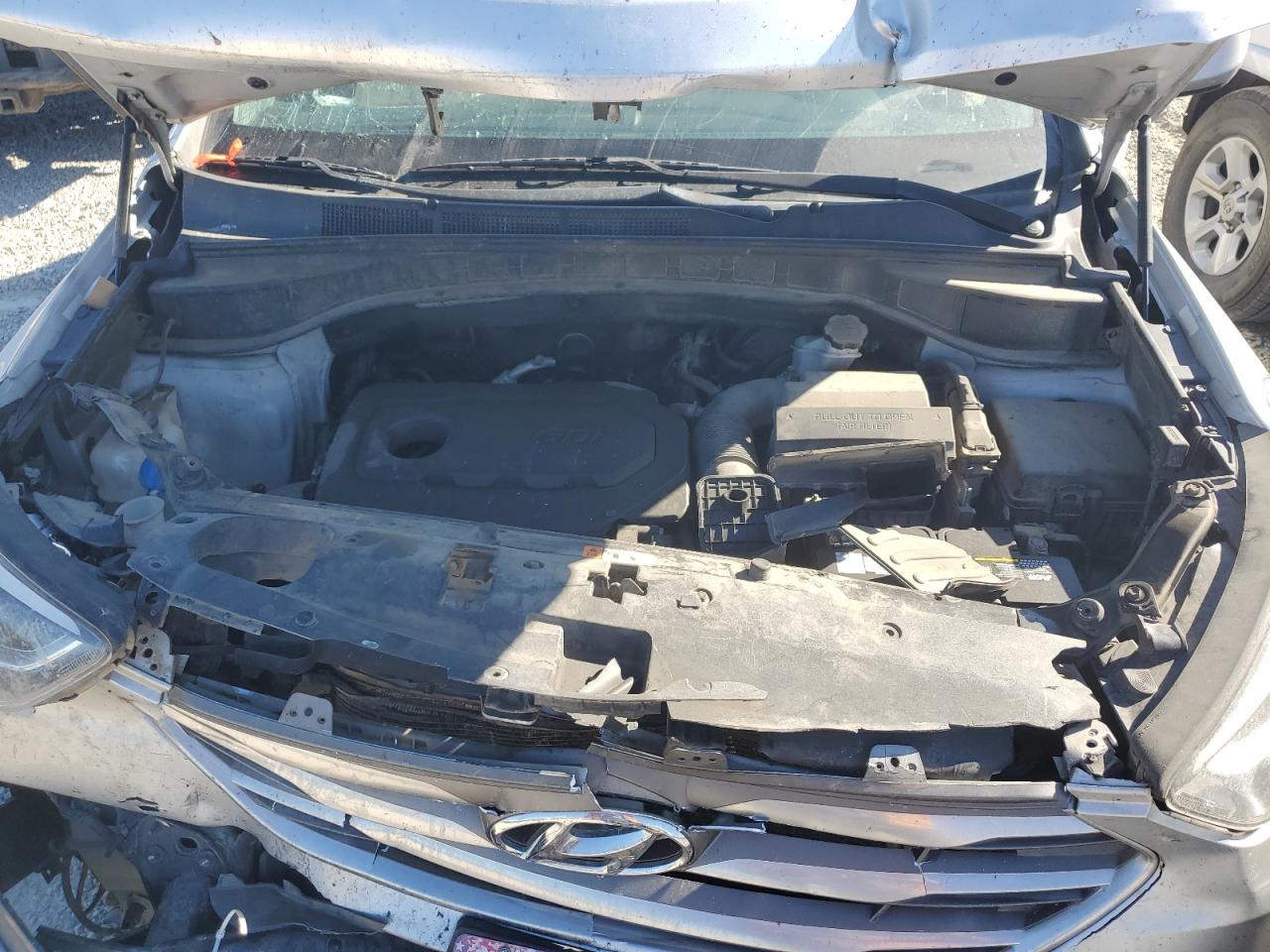 2018 Hyundai Santa Fe VIN 5XYZT3LB1JG563177 Copart auction photo, front end damage thumbnail 12