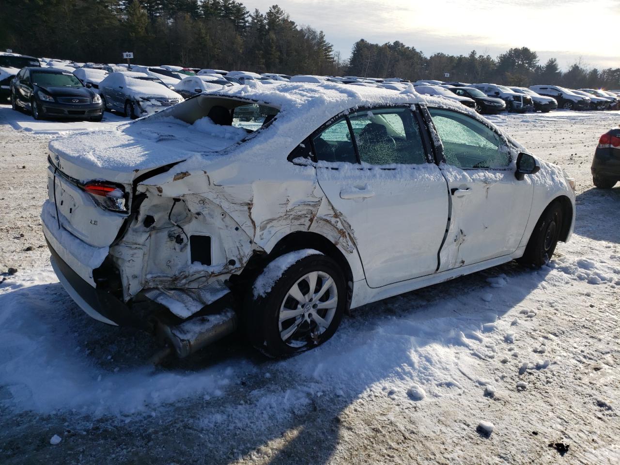 2021 Toyota Corolla VIN 5YFEPMAE1MP175064 Copart auction photo, rear end / side damage thumbnail 3