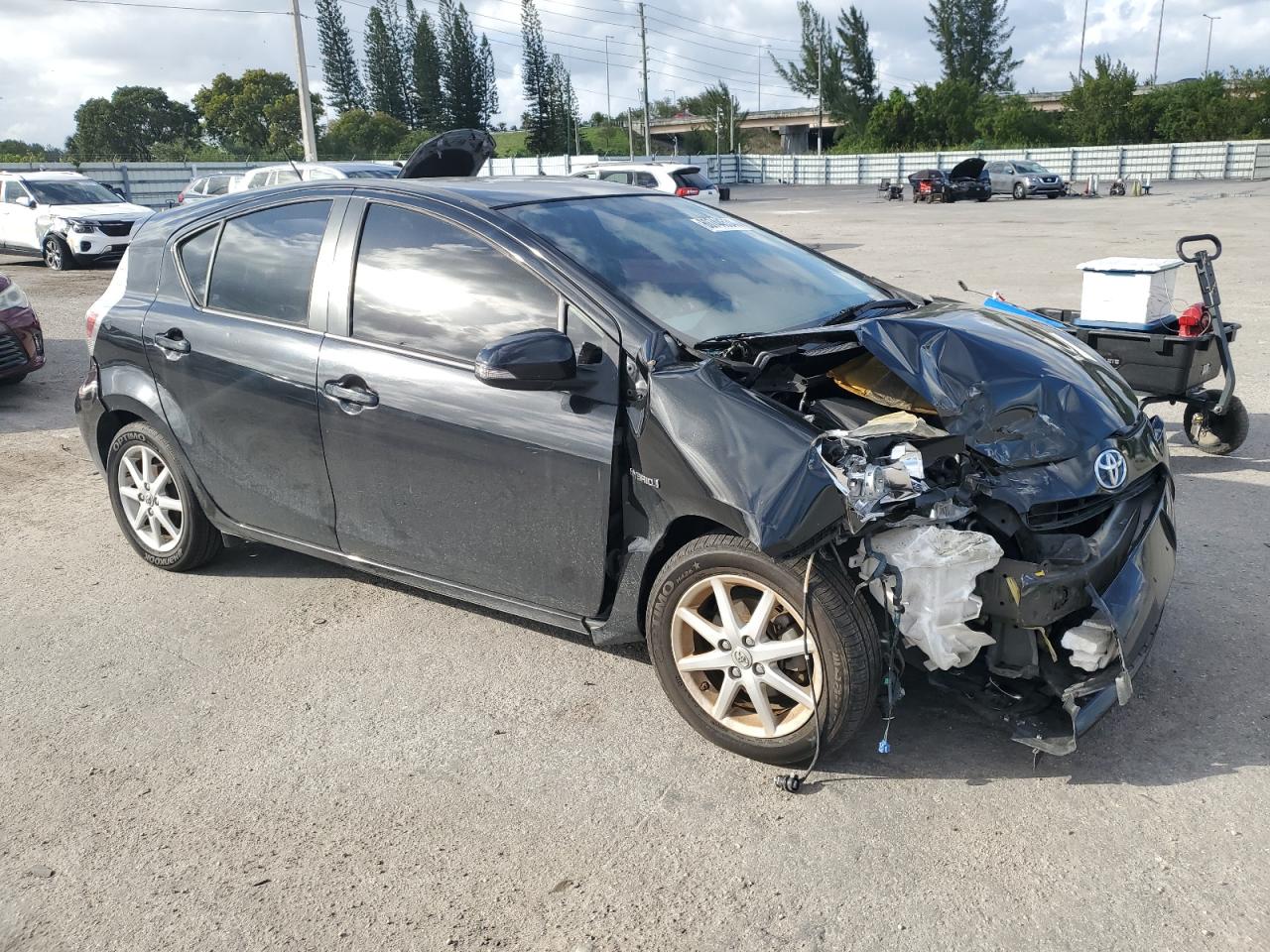 2012 Toyota Prius VIN JTDKDTB34C1016612 Copart auction photo, front end damage thumbnail 4