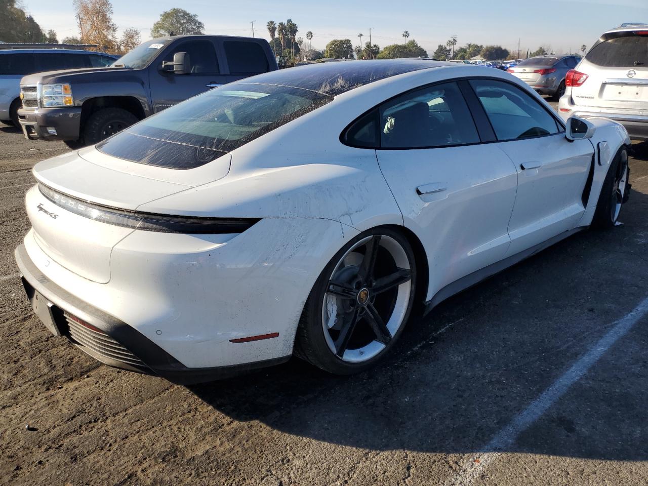 2022 Porsche Taycan VIN WP0AB2Y15NSA44193 Copart auction photo, front end / minor dent/scratches damage thumbnail 3