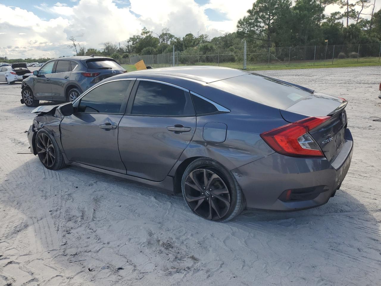 2020 Honda Civic VIN 2HGFC2F89LH570560 Copart auction photo, front end / side damage thumbnail 2