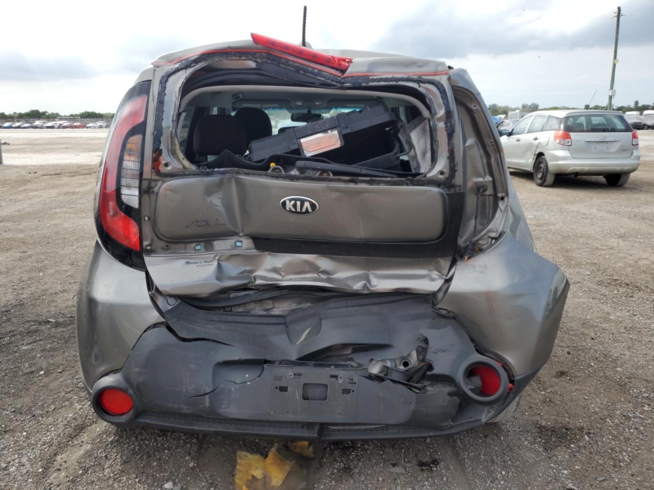 2016 KIA Soul VIN KNDJN2A26G7289677 Copart auction photo, rear end damage thumbnail 6
