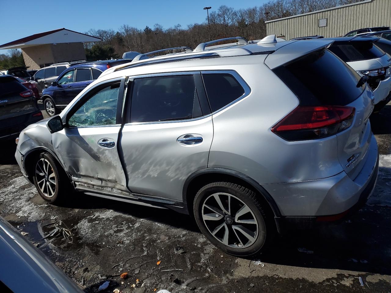2018 Nissan Rogue VIN JN8AT2MV2JW345918 Copart auction photo, side damage thumbnail 2