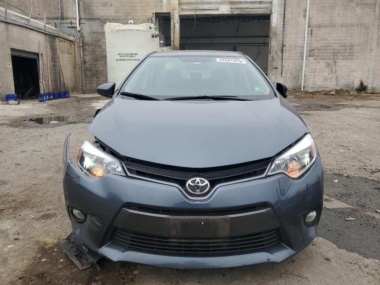 2016 Toyota Corolla VIN 2T1BURHE0GC614046 Copart auction photo, front end / side damage thumbnail 5