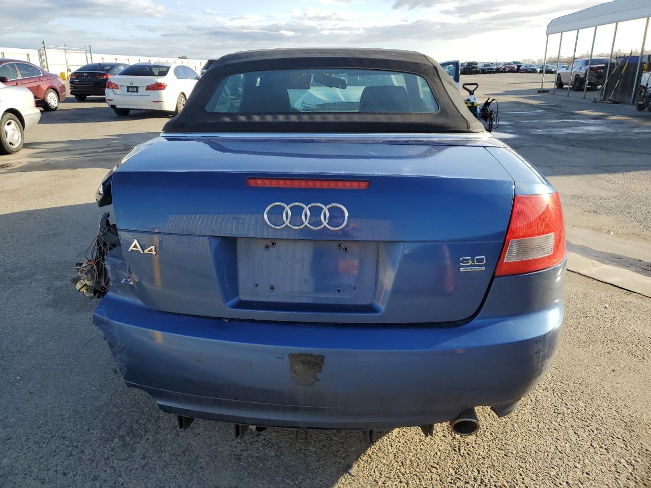 2005 Audi A4 VIN WAUDT48H05K008439 Copart auction photo, all over damage thumbnail 6